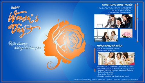 Sản phẩm của Sacombank-SBJ dành riêng cho ngày Quốc tế Phụ nữ